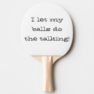 Ich lasse meine Bälle beim Ping Pong Custom sprech Tischtennis Schläger