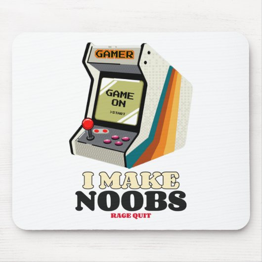 Ich lasse Noobs Rage aufhören Mousepad (Vorne)