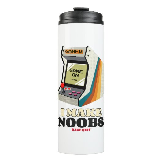 Ich lasse Noobs Rage aufhören Thermosbecher (Vorderseite)