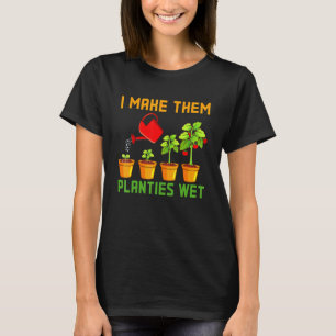 Ich lasse sie Planties nasse Pflanze T-Shirt