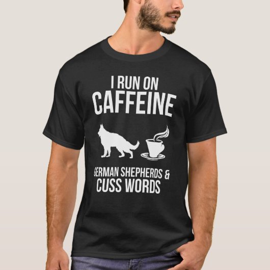 Ich laufe auf Caffein, der T - Shirt der (Vorderseite)
