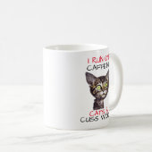 ICH LAUFE AUF CAFFEINE CATS & CUSS WORTEN KAFFEETASSE (VorderseiteRechts)