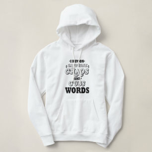 ICH LAUFE AUF CAFFEINE CHAOS UND KUSS WORTE HOODIE
