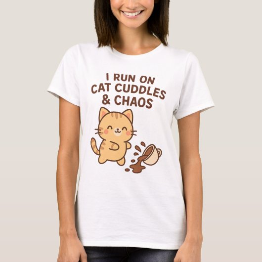 Ich laufe auf Cat Cuddles & Chaos T - Shirt - Nied (Vorderseite)