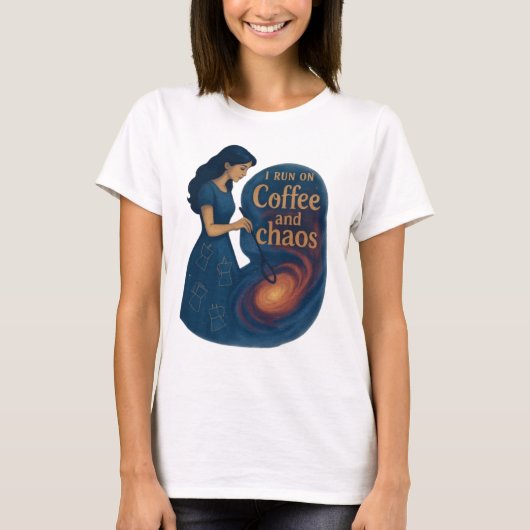 Ich laufe auf Coffee Chaos Galaxy T - Shirt (Vorderseite)