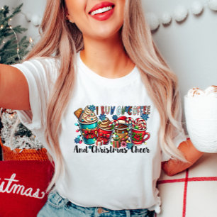 Ich laufe auf Coffee Christmas Cheer T-Shirt