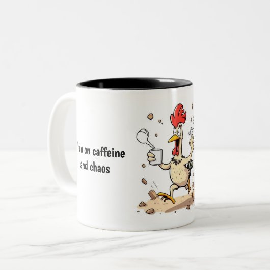 "Ich laufe auf Coffein - Funny Coffee Tasse (Vorderseite Links)