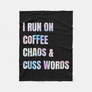 Ich laufe auf dem Kaffeekaos und schreibe Worte lu Fleecedecke