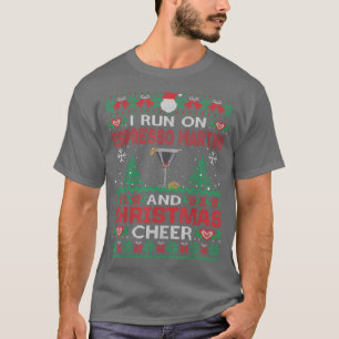 Ich laufe auf Espresso Martini und Weihnachts heiß T-Shirt