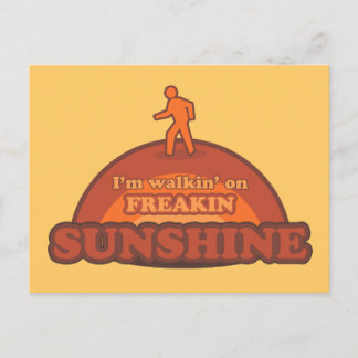 Ich laufe auf Freakin Sunshine Frickin Happy Postkarte