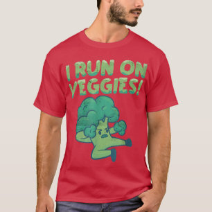 Ich laufe auf Gemüse vegetarische Pflanze Funny T-Shirt
