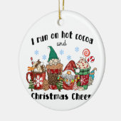 Ich laufe auf heißem Kakao und Weihnachtsjubeln Keramik Ornament (Links)