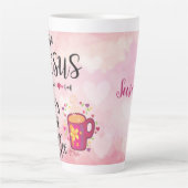 Ich laufe auf Jesus, Chaos und Kaffee Milchtasse (Vorderseite)