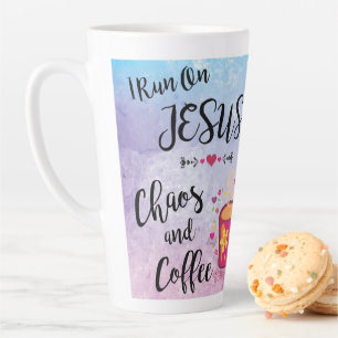 Ich laufe auf Jesus, Chaos und Kaffee Milchtasse
