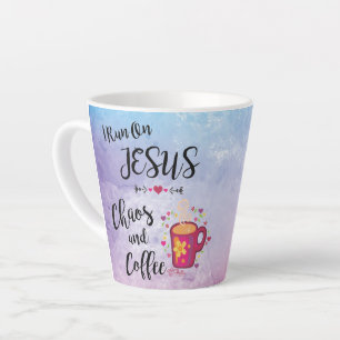 Ich laufe auf Jesus, Chaos und Kaffee Milchtasse