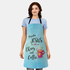 Ich laufe auf Jesus, Chaos und Kaffee-Schürze Schürze