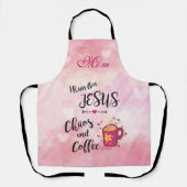 Ich laufe auf Jesus, Chaos und Kaffee-Schürze Schürze (Vorderseite)