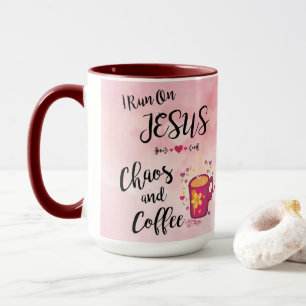 Ich laufe auf Jesus, Chaos und Kaffee Tasse