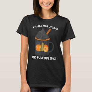 Ich laufe auf Jesus und Pumpkin Gewürz Fall Christ T-Shirt