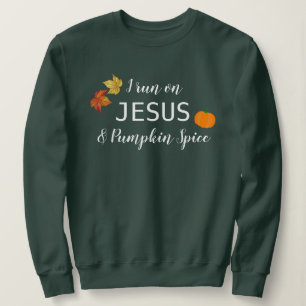 Ich laufe auf Jesus und Pumpkin Gewürz-T - Shirt