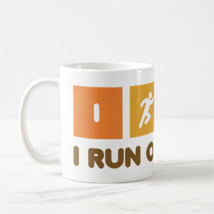 Ich laufe auf Kaffee Dunkin Donuts Parodie Tasse