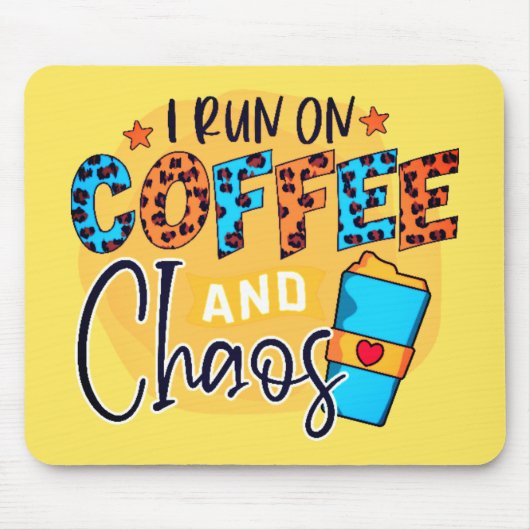 Ich laufe auf Kaffee und Chaos Mousepad (Vorne)