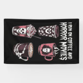 Ich laufe auf Kaffee und Horror Film Beängstigend  Banner (Horizontal)