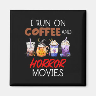 Ich laufe auf Kaffee- und Horror-Filmen Beängstige Magnet