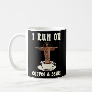 Ich laufe auf Kaffee und Jesus Kaffeetasse