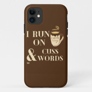 "ICH LAUFE AUF KAFFEE UND KUNSTWORTEN" lustiger Ka Case-Mate iPhone Hülle