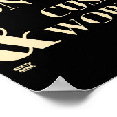 "ICH LAUFE AUF KAFFEE UND KUNSTWORTEN" lustiger Ka Poster (Ecke)