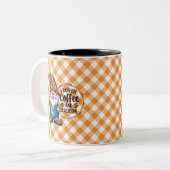 Ich laufe auf Kaffee und Sarcasm Gnome Zweifarbige Tasse (Vorderseite Links)