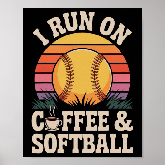 Ich laufe auf Kaffee und Softll Poster (Vorne)