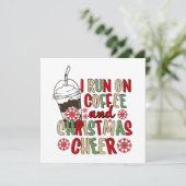 Ich laufe auf Kaffee und Weihnachts-Chef Einladung (Stehend Vorderseite)