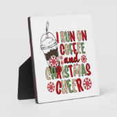 Ich laufe auf Kaffee und Weihnachts-Chef Fotoplatte (Vorderseite)