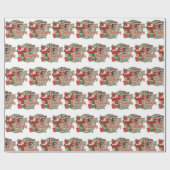 Ich laufe auf Kaffee und Weihnachts-Chef Geschenkpapier (Flach)