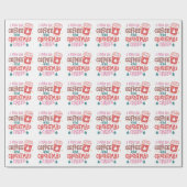 Ich laufe auf Kaffee und Weihnachts-Chef Geschenkpapier (Flach)