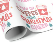 Ich laufe auf Kaffee und Weihnachts-Chef Geschenkpapier (Rolleneckpunkt)