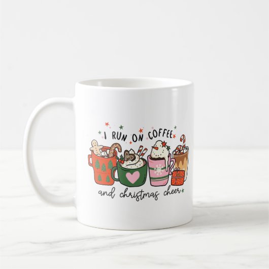 Ich laufe auf Kaffee und Weihnachts-Chef Kaffeetasse (Links)