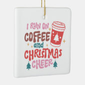 Ich laufe auf Kaffee und Weihnachts-Chef Keramikornament (Rechts)