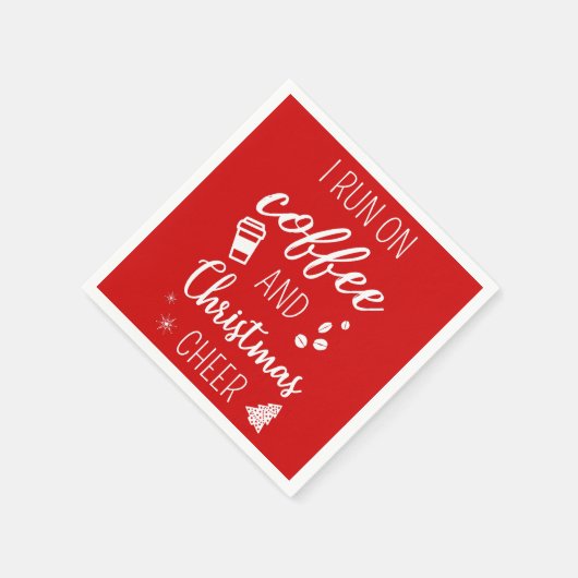 Ich laufe auf Kaffee und Weihnachts-Chef Serviette (Ecke)