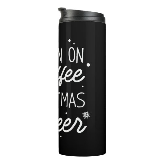 Ich laufe auf Kaffee und Weihnachts-Chef Thermosbecher (Nach rechts gedreht)