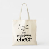 Ich laufe auf Kaffee und Weihnachts-Chef Tragetasche (Rückseite)