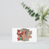 Ich laufe auf Kaffee und Weihnachts-Chef Visitenkarte (Stehend Vorderseite)