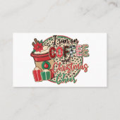 Ich laufe auf Kaffee und Weihnachts-Chef Visitenkarte (Rückseite)