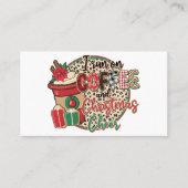 Ich laufe auf Kaffee und Weihnachts-Chef Visitenkarte (Vorderseite)