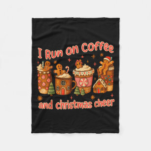 Ich Laufe Auf Kaffee Und Weihnachtsstimmung Lebkuc Fleecedecke
