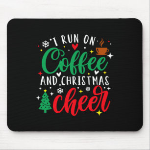 Ich laufe auf Kaffee und Weihnachtsstimmung Lustig Mousepad