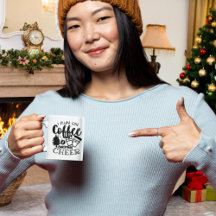 Ich laufe auf Kaffee Weihnachten Chef Black Script