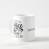 Ich laufe auf Kaffee Weihnachten Chef Black Script Kaffeetasse (Vorderseite Links)